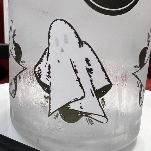 HTF Cold Color Changing Halloween Glass White Ghost Tumblers With Straw x2 - Picture 12 of 12